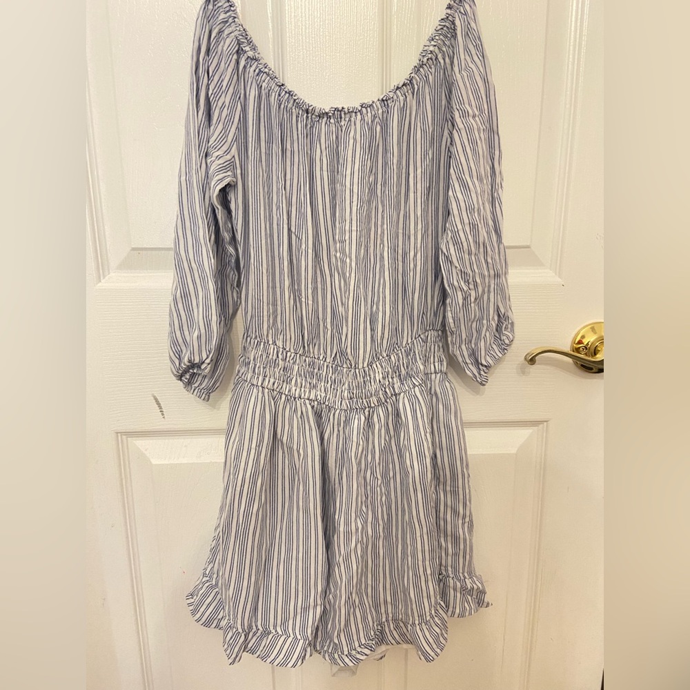 Hollister Long Sleeve Striped Romper